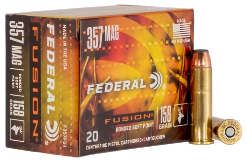Federal 357 Magnum Ammo 158gr Fusion SP 20 Rounds - F357FS1