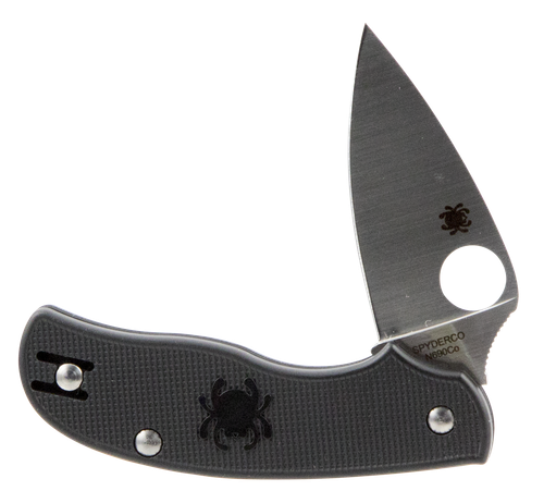 Spyderco Urban Lightweight 2.61" Folding Drop Point Plain N690Co Stainless Blade Black FRN Handle Includes Pocket Clip