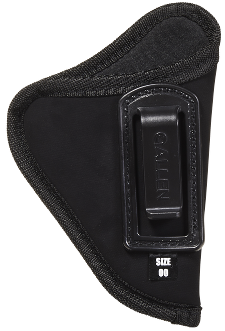 Allen Inside-The-Pant Conceal Carry Holster Size 00 IWB Black Ultrasuede Fabric Fits Small/Medium DA Revolvers Belt Mount Clip Right Hand