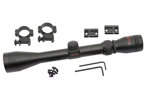 Traditions Muzzleloader Scope Pack 3-9x 40mm Duplex Reticle Matte Black Includes Medium Rings & 2 Piece Base