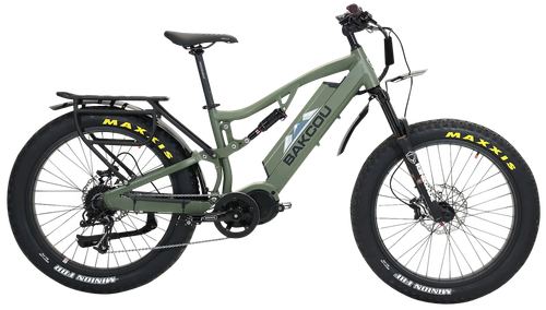 Bakcou E-bikes Storm 25 Medium Black 17" with Stand Over Height of 30.50" Frame - BS17GB25