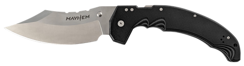 Cold Mayhem 6" Folding Clip Point Modified Cleaver Plain Satin Aus-10A - CSFL60DPLM