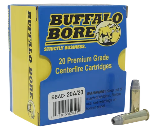 Buffalo Bore Heavy Strictly Business Soft 38 Special +P Ammo 158gr HP 20 Rounds - 20A20