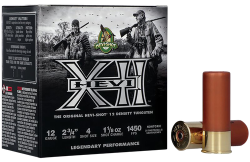 Hevishot Hevi-XII Tungsten 12 Gauge Ammo 2-3/4" 1-1/8oz #4 25 Rounds - HS51314