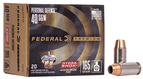 Federal Premium Personal Defense 40S&W 165gr Hydra-Shok