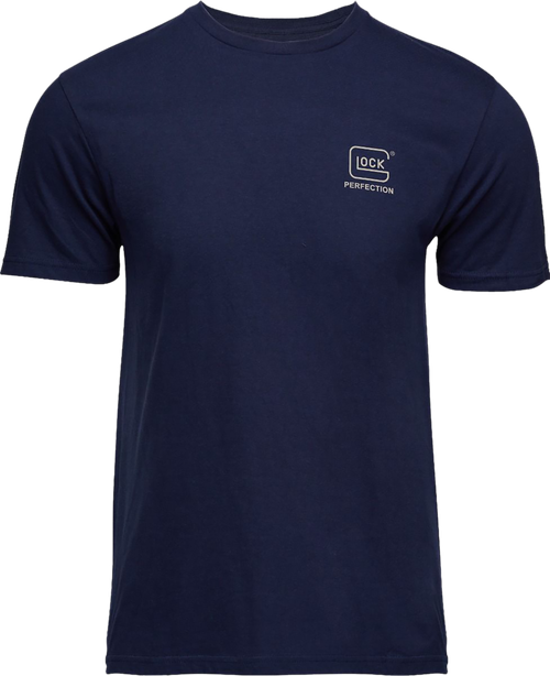 Glock Strong Tee Navy Ringspun Cotton Short Sleeve Large