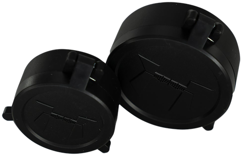 Huskemaw Blue Diamond Flip-Up Lens Caps Black Rubber 42mm Objective Fits 4-16x42 - 20SFC416