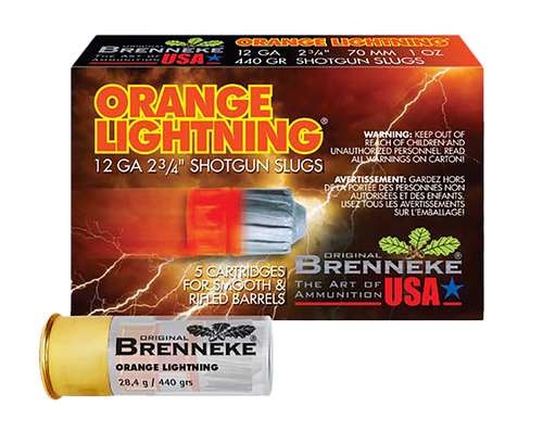 Brenneke Orange Lightning 12Gauge 2.75" 1oz Slug