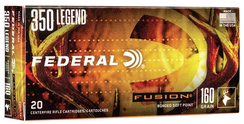 Federal Bonded 350 Legend Ammo 160gr Fusion SP 20 Rounds - F350LFS1