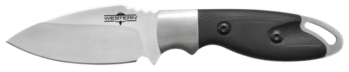 Camillus Western Kota 3.25" Fixed Plain Silver 420 Titanium Bonded Blade Black - 19202