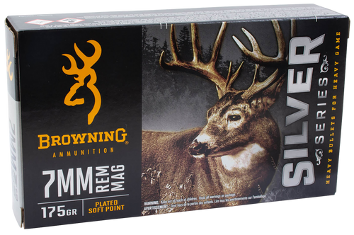 Browning Ammo Silver 7mmRem Mag 175gr Plated