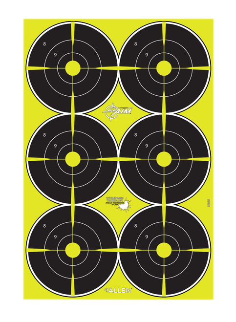EZ-Aim Splash Reactive Bullseye Hanging Paper 12"