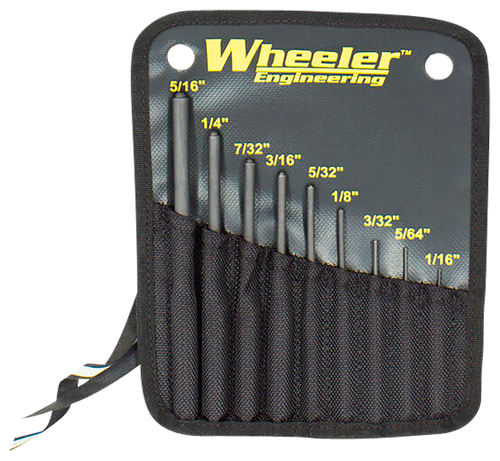 Wheeler Roll Pin Punch Set Black Steel