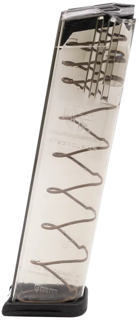 ETS Group Pistol Mags Competition Legal 22-Round 9mm Luger Fits Glock 17/18/19/19X/26/34/45 Gen1-5 Clear Polymer