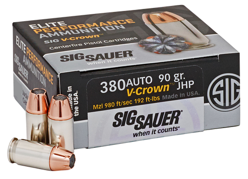 Sig Sauer Elite Performance 380ACP 90gr V-Crown