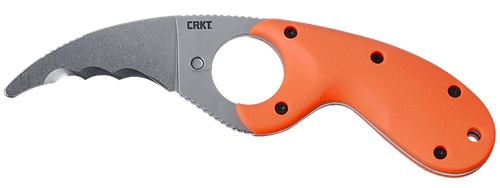CRKT Bear Claw 2.39" Fixed Hawkbill Veff Serrated Stonewashed Aus-8A Blade - 2511ER
