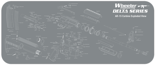 Wheeler AR-15 Maintenance Mat Delta Gray/White Neoprene Top - 156824