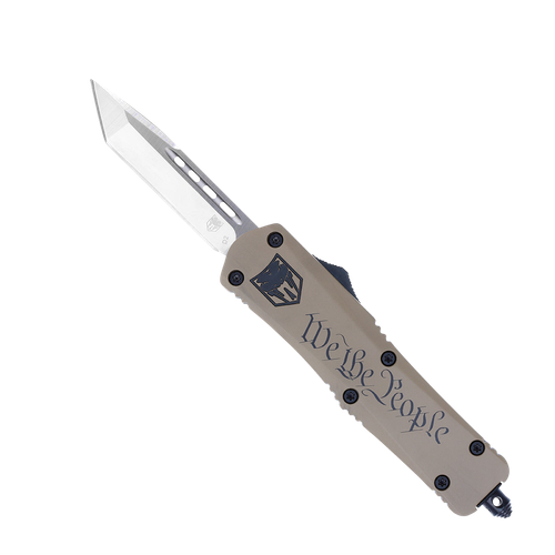 Cobra Tec FS-3 The People Medium 3" OTF Tanto Plain D2 Blade Tan W/"We - MWTPFS3TNS