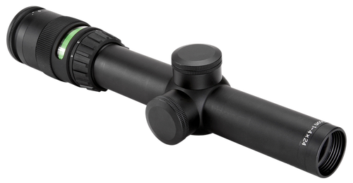 Trijicon AccuPoint Black 1-4x24 30mm Tube Illuminated Green Triangle Post - 200057
