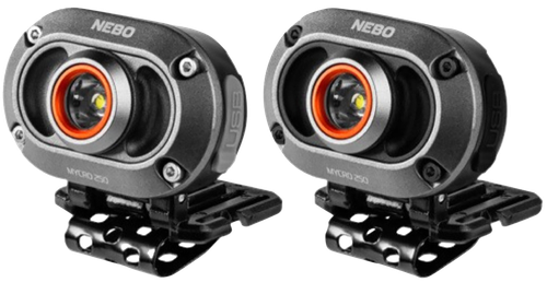 Nebo Mycro Headlamp Gray 250 Lumens White 2 Pack - NEBHLP1010