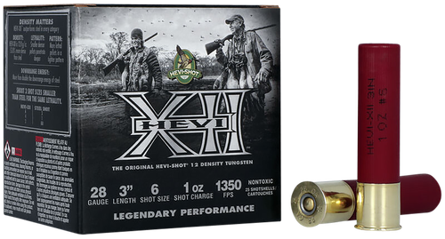Hevishot Hevi-XII Tungsten 28 Gauge Ammo 3" 1oz #6 25 Rounds - HS53286