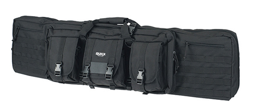 Rukx Gear Tactical Double Gun 36" Water Resistant Black 600D Polyester w/ Non-Rust Zippers Holds up to 2 Rifles