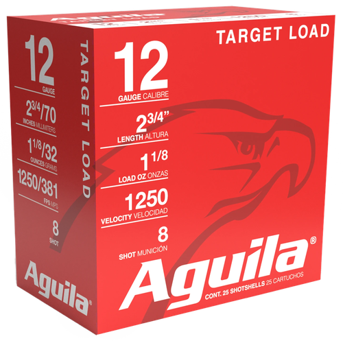 Aguila Target Competition 12 Gauge Ammo 2-3/4" 1-1/8oz #8 25 Rounds - 1CHB1348