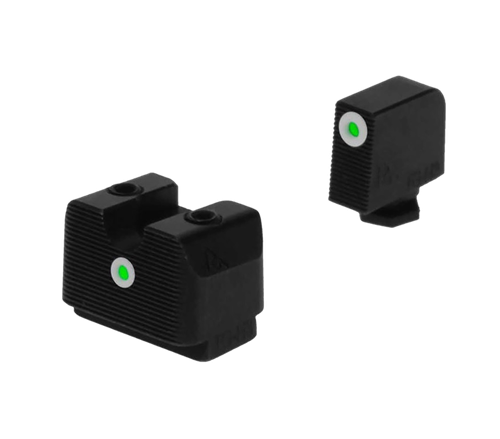 Rival Arms In-Line MOS Night Sights for G17/G19 Tritium White Outline Front Sight-Green Rear