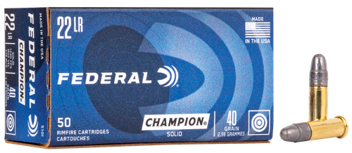 Federal Champion Training Lead Nose 22 LR Ammo 40gr LRN 50 Rounds - 510