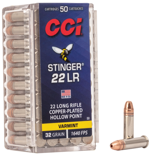 CCI 00 Stinger 22LR 32gr Copper Plated