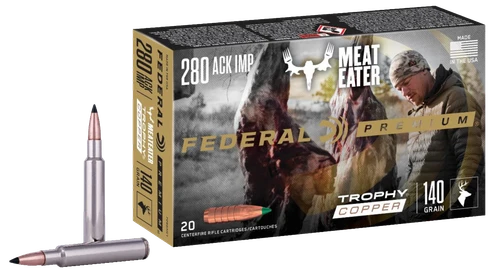 Federal 280 Ackley Improved Ammo 140gr Trophy Copper 20 Rounds - P280A1TC1
