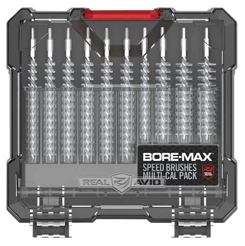 Real Avid/Revo Bore-Max Speed Brush Set Multi-Caliber Nickel-Plated - AVBMSBS