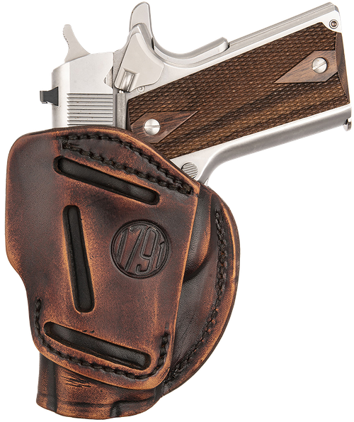 1791 Gunleather 3-Way IWB/OWB Size 01 Vintage Leather Belt Loop Fits 1911 3-4" Ambidextrous Hand