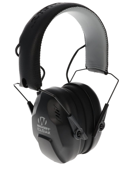 Walkers Game Ear Cloak Dual Mic Electronic Muff Over the Head 23-25 dB Black