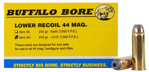 Buffalo Bore Low Recoil Strictly Business 44 Magnum Ammo 240gr HP 20 Rounds - 4G20