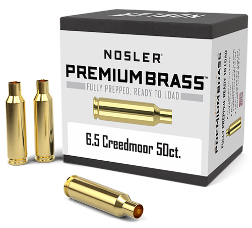 Nosler Premium Brass Unprimed Cases 6.5Creedmoor Rifle