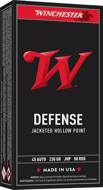 Winchester USA 45 ACP Ammo 230gr JHP 50 Rounds - USA45JHP