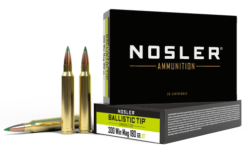 Nosler Ballistic Tip 300WinMag 180gr Spitzer 20 Per Box/10 Case