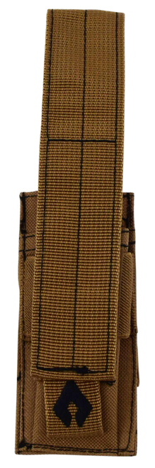Advance Warrior Solutions Single Magazine Pouch Pistol Tan 600D PVC Polyester - PSMPTN
