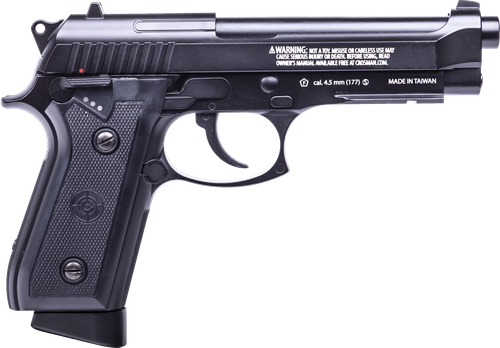 Crosman Full Auto Air Pistol CO2 177 BB 20-Round Smooth Bore Brass Barrel Blow - PFAM9B