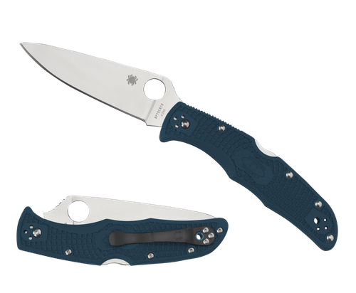 Spyderco Endura 4 Lightweight 3.80" Folding Plain Stonewashed K390 Steel Blade - C10FPK390