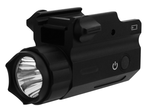 TacFire 360 Lumen Pistol Flashlight (Compact-Sized) Black