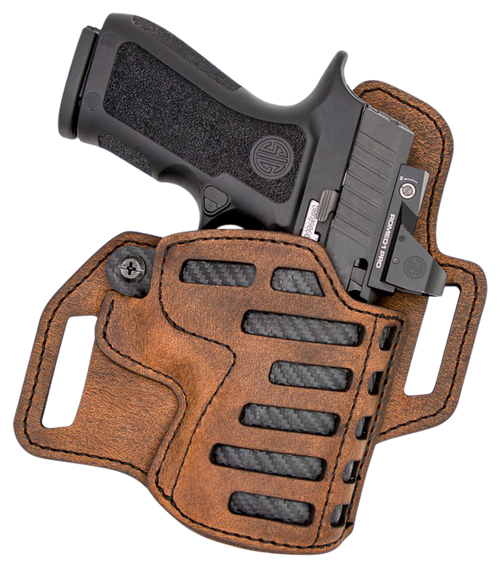 Versacarry Compound OWB Size 01 Brown Leather Belt Slide - C22112