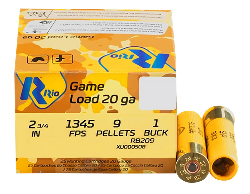 Rio Ammunition Royal Buck 20Gauge 2.75" 1 1/8oz 1Buck Shot 25 Per Box/10 Case