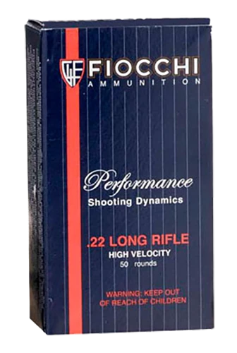 Fiocchi Field Dynamics High Velocity Copper Plated 22 LR Ammo 38gr HP 50 Rounds - 22FHVCHP