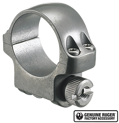 Ruger 3KTG Scope Ring Silver 1" Low