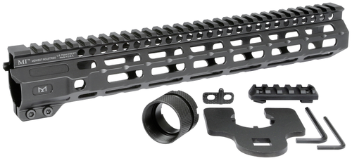 Midwest M-Series Aluminum Black Hardcoat Anodized AR-15 12.62" Handguard - MICRM12625