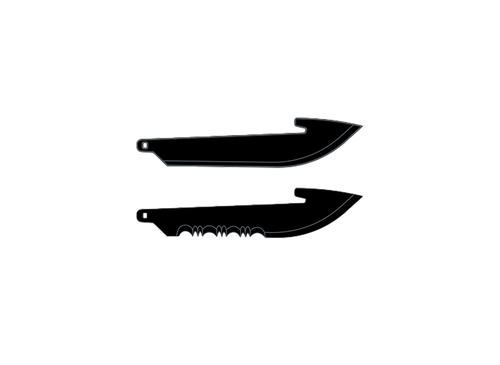 Outdoor Edge 2.50" Drop Point Plain/Serrated Black