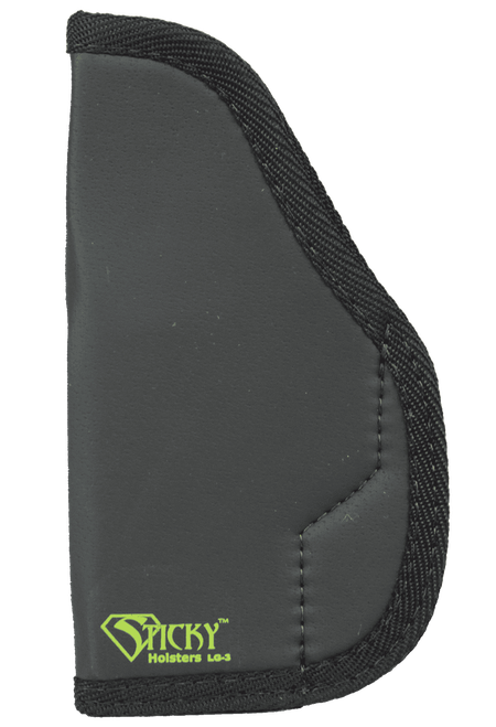 Sticky Holsters LG-3 Black/Green Latex Free Rubber Fits Glocks up to 4.75" Ambidextrous