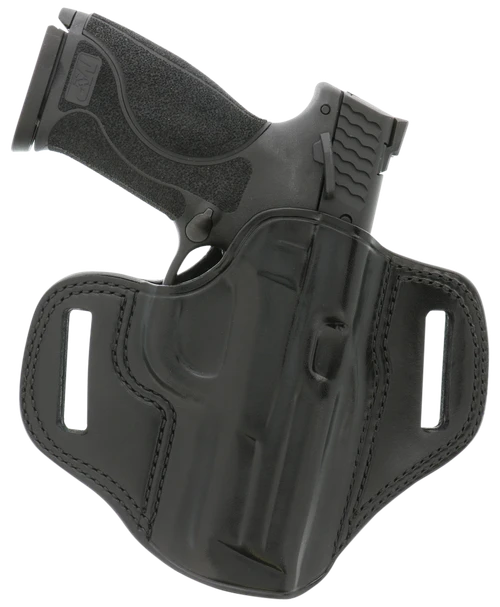 Galco Combat Master OWB Black Leather Belt Slide Fits 1911 Right Hand - CM212B